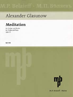Illustration glazounov meditation op. 32