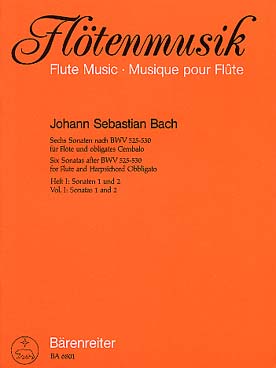Illustration de 6 Sonates BWV 525-530 - Vol. 1 : sonates 1 et 2