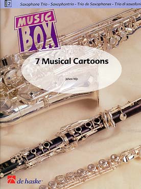 Illustration de 7 Musical cartoons pour 3 saxophones pour soprano ou alto, alto, alto ou ténor