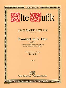 Illustration de Concerto op. 7/3 en do M, réd. piano - éd. Leuckart (rév. K. Redel)
