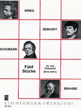 Illustration de 5 PIÈCES de Grieg, Debussy, Schumann et Brahms