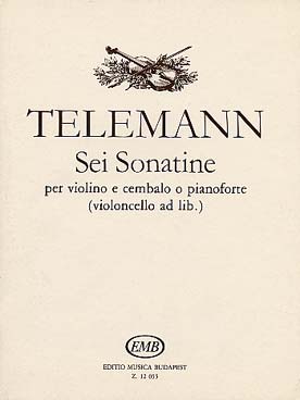 Illustration telemann sonatines (6) violon/clavecin 