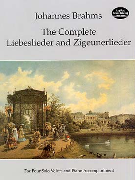 Illustration de Complete liebeslieder and zigeunerlieder pour 4 voix et piano