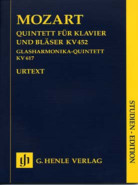 Illustration de Quintette K 452 en mi b M pour piano, hautbois, clarinette, cor et basson et quintette K 617