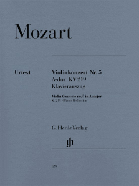 Illustration de Concerto N° 5 K 219 en la M - éd. Henle