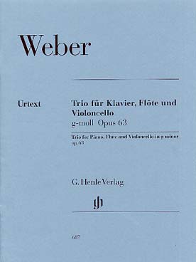 Illustration de Trio op. 63 en sol m pour piano, flûte et violoncelle