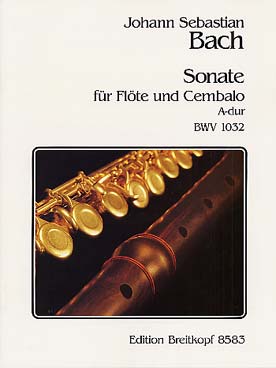 Illustration de Sonate BWV 1032 N° 3 en la M - éd. Breitkopf, rév. Kuijken