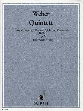 Illustration weber quintette op. 34 en si b maj