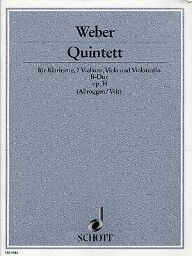 Illustration de Quintette op. 34 en si b M pour clarinette et quatuor à cordes