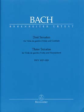 Illustration de Sonates BWV 1027/1028/1029 pour viole de gambe (alto) et clavecin