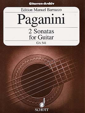 Illustration paganini 2 sonates op. 3 n° 1 et 6