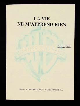 Illustration de La vie ne m'apprend rien (P/V/G)