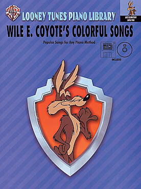 Illustration de LOONEY TUNES PIANO LIBRARY avec CD et disquette midi - E. Coyote's colorful songs