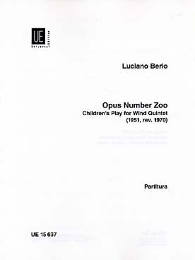 Illustration de Opus number zoo pour flûte, hautbois, clarinette, cor et basson (conducteur)