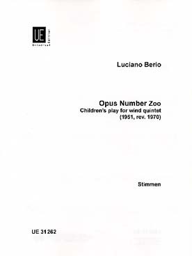 Illustration de Opus number zoo pour flute, hautbois, clarinette, cor et basson - parties séparées