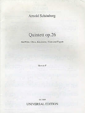 Illustration de Quintette op. 26 pour flute, hautbois, clarinette, basson et cor - Parties séparées 