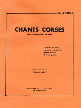 Illustration de Chants corses pour voix moyenne et piano - N° 3 Nanna (berceuse)