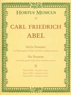Illustration de Sonates (6) pour viole de gambe et bc - Vol. 2 : sonates N° 1 en do M, N° 2 en la M et N° 5 en la M