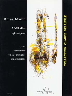 Illustration de 8 Mélodies rythmiques pour saxophone mi b ou si b et percussions (conducteur)