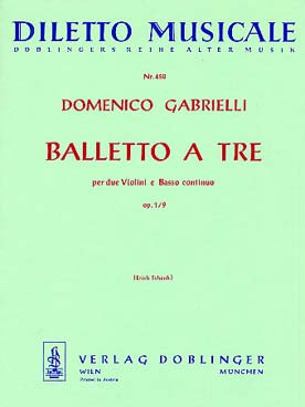 Illustration gabrielli balletto op 1/9 en la maj