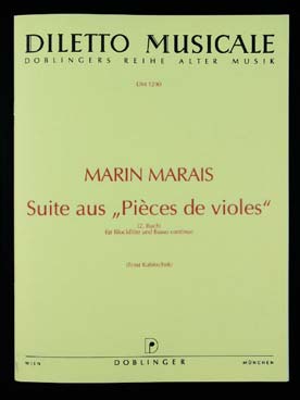 Illustration de Suite de "Pièces de violes" (2e livre) pour flûte à bec et basse continue