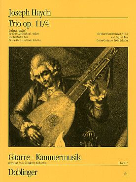 Illustration de Trio op. 11/4 pour flûte traversière ou flûte à bec, violon et guitare
