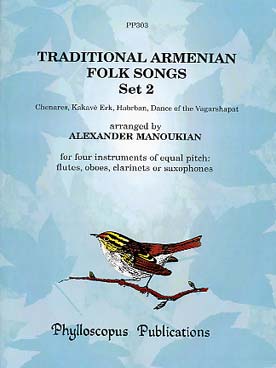 Illustration de TRADITIONAL ARMENIAN FOLKSONGS pour 4 hautbois (ou flûtes ou clarinettes ou saxophones) - Set 2