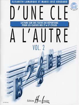 Illustration de D'une clé à l'autre : lecture de notes sur des textes du répertoire, avec CD - Vol. 2 (2e et 3e cycles)