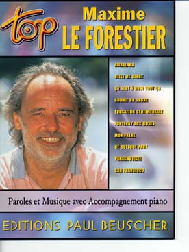 Illustration de Collection TOP : édition simplifiée avec ligne mélodique +accords clavier/guitare - TOP Maxime LE FORESTIER