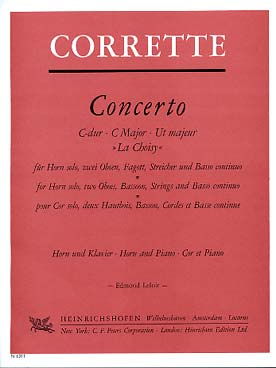 Illustration de Concerto en do M "La Choisy" pour cor et orchestre de chambre, réd. piano
