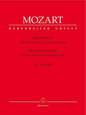 Illustration de Quatuor KV 370 en fa M pour hautbois et trio à cordes (368 B)