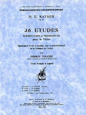 Illustration de 36 Etudes élémentaires et progressives op. 20 (très ancienne édition) - Vol. 3