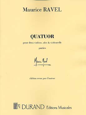 Illustration ravel quatuor a cordes en fa parties