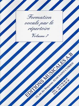 Illustration de Formation vocale par le répertoire série C (cycle 1, 2 et 3), MP3 à télécharger - Vol. 7 : élève 2e année cycle 3