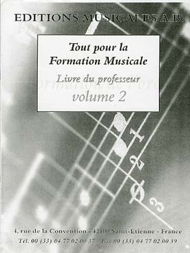 Illustration de Tout pour la formation musicale - Vol. 2 : livre du professeur