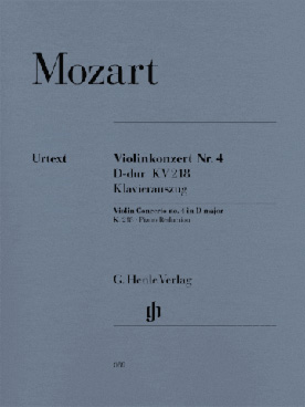 Illustration de Concerto N° 4 K 218 en ré M - éd. Henle