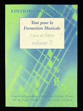 Illustration de Tout pour la formation musicale - Vol. 7 : livre de l'élève avec MP3