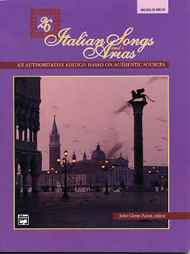 Illustration de 26 ITALIAN SONGS AND ARIAS - Voix moyenne et haute sans CD