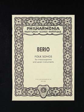 Illustration berio folk songs pour mezzo + ensemble