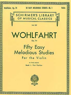 Illustration wohlfahrt op. 74 50 etudes melodiques/1