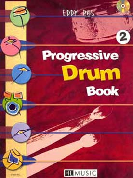 Illustration de Progressive drum book, avec CD écoute et play-along - Vol. 2