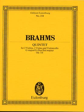 Illustration de Quintette à cordes op. 111 en sol M (2 violons, 2 altos et violoncelle)