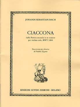Illustration de Chaconne de la partita N° 2 BWV 1004 pour violon solo (tr. Zigante) avec fac similé