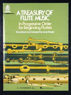 Illustration de A TREASURY OF FLUTE MUSIC in progressive order for beginning flutists (Louis Moyse)
