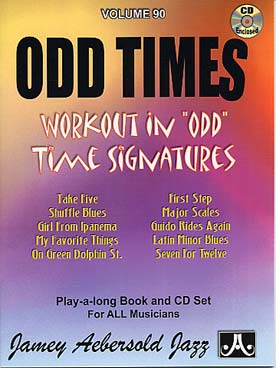 Illustration de AEBERSOLD : approche de l'improvisation jazz tous instruments avec CD play-along - Vol. 90 : Odd times