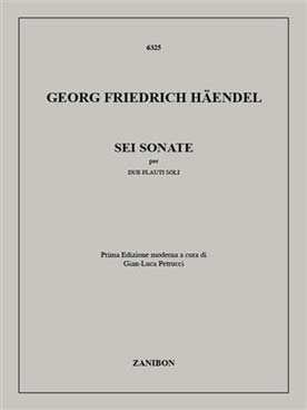 Illustration haendel 6 sonates pour 2 flutes seules