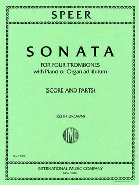 Illustration de Sonate pour 4 trombones avec piano ou orgue