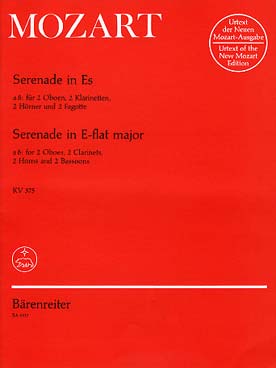 Illustration de Sérénade K 375 pour octuor à vents (2 hautbois, 2 clarinettes, 2 cors et 2 bassons)