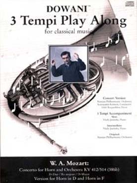 Illustration de Concerto K 412/514 en ré M pour cor et orchestre (avec CD orchestre)