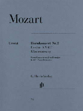 Illustration de Concerto N° 2 K 417 en mi b M, réd. piano - éd. Henle